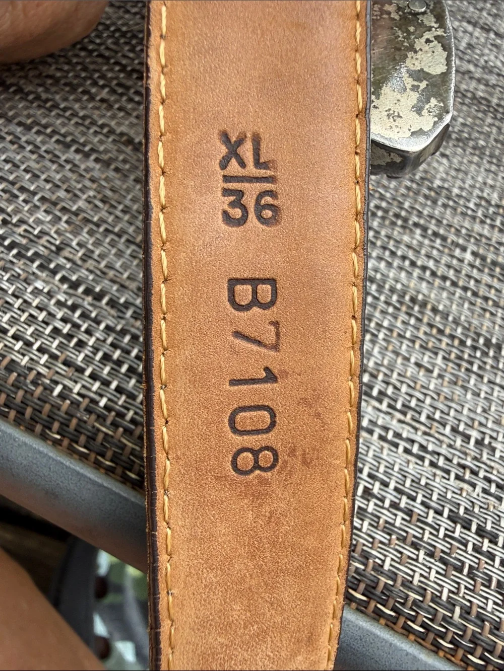 Brighton Brown Leather Belt with Silver-Tone Decorative Buckle